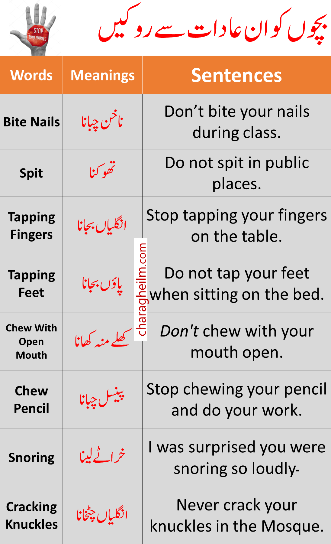 sentences-about-bad-habits-in-english-to-urdu-pdf-charagheilm