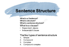 sentence structure
